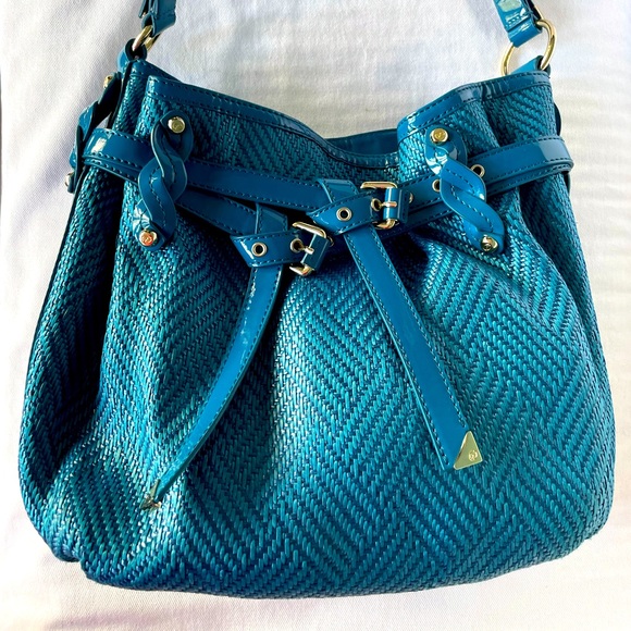 Bright blue Francesco Biasia large shoulder bag